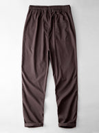Pantaloni in Lino a Gamba Dritta