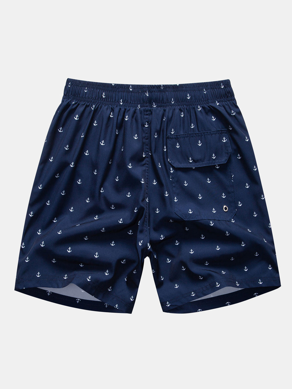 Pantalones cortos de natación con cordón y estampado de ancla
