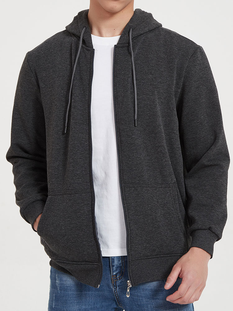 Basic Zip Through Hoodie